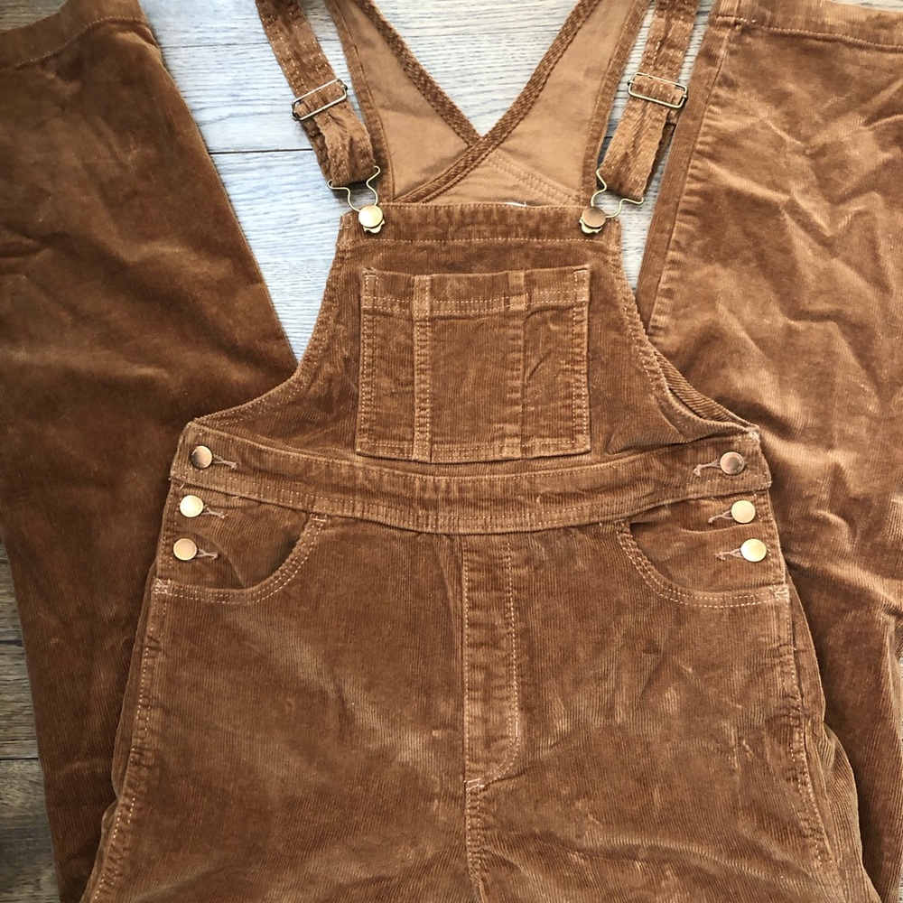 universal thread overalls tan/ brown corduroy